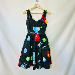 Nooworks Space / Planet Fitted Sweetheart Dress